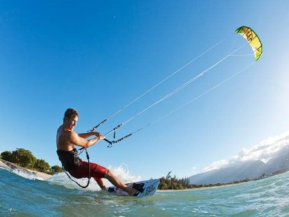 Kitesurfing in Cherkassy.