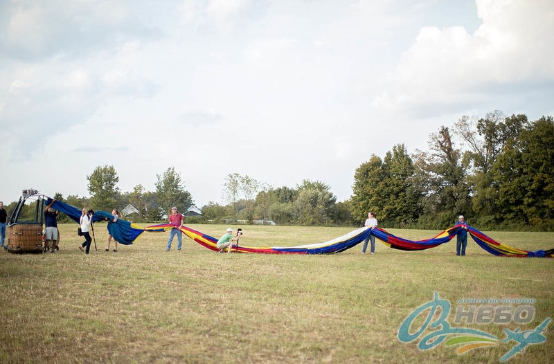 Flying in a balloon in Cherkassy.